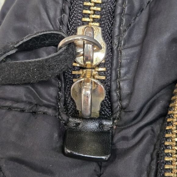 Kate Spade Black Quilted Backpack Gold Tone Hardware Designer Luxury Preppy - Picture 9 of 11